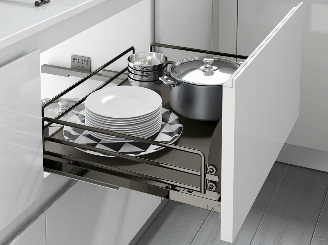 Výsuvný kôš 450mm s tlmením INOXA Inoxa Ellite 5202ЕY titan
